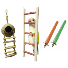 葉鸚鵡 Conure Quaker 牡丹爪套組 A-06, 混色, 1套