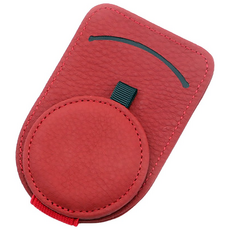 모노치 차량용 인서트 소가죽 선바이저 카드수납 선글라스 클립, 1개, 루비레드