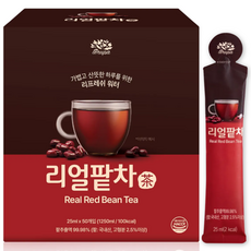 [테루파] 리얼팥차 50T 국산팥 100% 액상차 카페인없는 커피대용차 임산부, 25ml, 50개입, 1박스