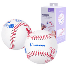[IWANNA] 구질연습 안전야구공 2개입 캐치볼 실밥처리, 구질 안전야구공 2개입, 1세트