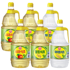 양조식초 1.8L 2개 + 사과식초 1.8L 2개 + 화이트식초 1.8L 2개, 6개