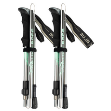 코팅블루 두랄루민 5단 접이식 등산스틱 세트, 그레이, 2세트