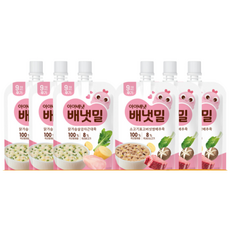 [아이배냇] 배냇밀 베베 짜먹는 유아용 이유식 2종 소고기 표고버섯 3개 + 닭가슴살 감자 3개, 600g, 1세트, 소고기표고버섯3 + 닭가슴살감자3