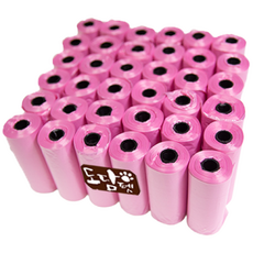 寵物撿便袋補充捲, 粉色的, 36捲