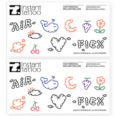 instant tattoo 指甲花 2入, 混合色, 1個