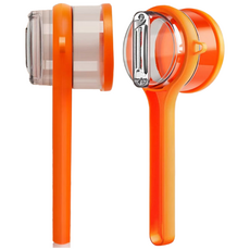 HAM 키친 감자칼 감자 깎기 껍질 바로 수납, 1개, 오렌지