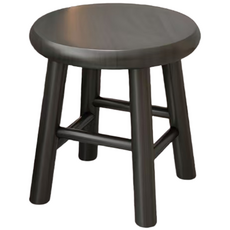 바이췬 모던 미니 원형 스툴 가정용 다기능 블랙 원통형 의자, 걸상-블랙, 1개