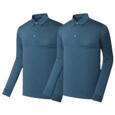 1+1 발렌키 기능성 냉감 스판 카치온 Y카라 긴팔 티셔츠 90-115