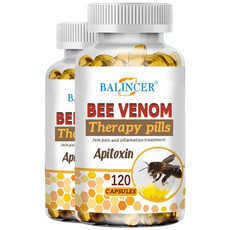 Balincer 벌독 추출물 진정 보충제 - 근육 통증 완화 뼈 개선 관절 통증 완화 뼈 밀도 증가, 1개, 120정