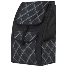 래빗마미 다용도 쇼핑카트 가방, 1개, 블랙 그레이체크