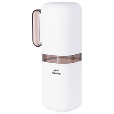 화이트컵 휴대용 치약칫솔케이스 양치컵 여행용 칫솔통, 그레이