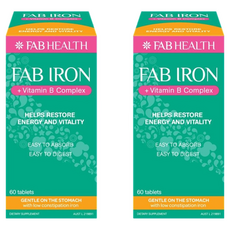 팹헬스 팹 철분 비타민 B 콤플렉스 60정 x2개 Fab health, 2개