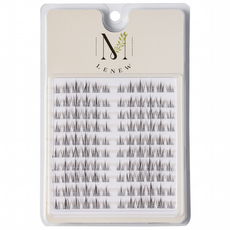 水晶透明線自然偏股睫毛 120p 套裝, 1個, 單一顏色