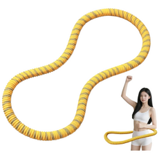 JOMO 4세대무 소음고탄성 1.5kg 소프트 스프링 다이어트 훌라후프 허리라인 다이어트 슬림 뱃살, 1개, 노란색