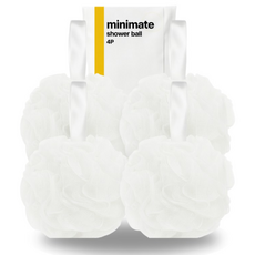 미니메이트 거품 풍성 빅 샤워볼 저자극 자이언트 대왕샤워볼, 1개, 4개입, 화이트