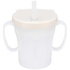 에디슨 베이비 흘림방지 빨대컵, 크림, 1개, 200ml