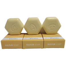 유황비누 미용비누 올인원비누(자연유래성분 장미오일 녹차추출물 율무씨가루등) 피부에좋은 천연비누, 100g, 3개입