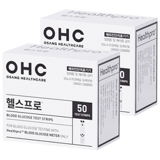 오상헬스케어 헬스프로 혈당 시험지, 2개, 50개입