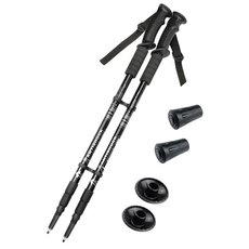 모다이 초경량 충격흡수 등산 스틱 2P세트, 1개, 블랙