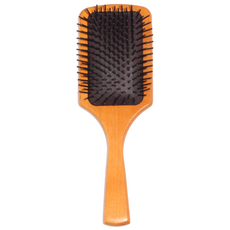 엉클킴 헤어 두피케어 우든 패들 브러쉬, 브라운, 1개