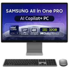 삼성전자 올인원 프로 일체형 27인치 컴퓨터, RAM 32GB + SSD 512GB