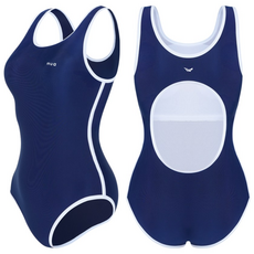 무아 베이직 라인 여성용 레이서백 미들컷 원피스 수영복