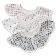 GGOOMDUBOO 360幼兒圍兜3件組, 滿版圖案, 1組