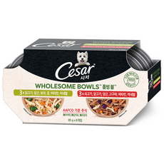 시저 1세 이상 강아지 홀썸볼 습식사료, 혼합맛, 510g, 1세트