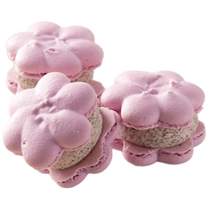 파르팜 파스텔 꽃카롱 30개입 마카롱 (개별포장), 연보라, 1개, 690g