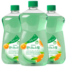 은나노스텝세정제3 [알뜰리필세트] 은나노스텝 시즌3 다용도, 1100ml, 3개