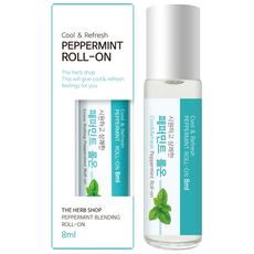 더허브샵 아로마 롤온 오일 페퍼민트, 8ml, 5개