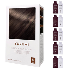 유유미 새치커버 염색약, 내추럴 브라운, 1개
