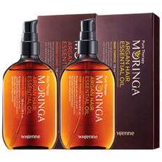 WHienne 摩洛哥堅果頭髮精油 花香 130ml+爽身粉香 130ml, 1套