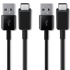 언박싱 삼성호환 USB C타입 고속 충전 케이블, 2m, 블랙, 2개