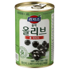 (오늘은식자재)리치스 블랙올리브 홀, 405g, 1개