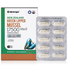 nz Origin 紐西蘭綠唇貽貝維他命D膠囊, 30顆, 1盒