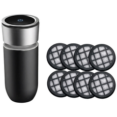 차량용 공기청정기 H1 + 필터 여분 8P, BLACK