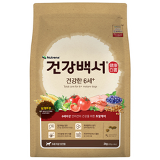 건강백서 강아지 기능성 사료, 연어, 2kg, 1개