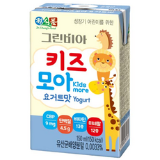 그린비아 키즈모아 요거트맛 요거트 어린이음료 성장기어린이간식, 48개, 150ml
