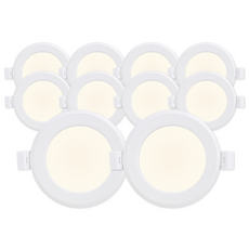 라인라이팅 LED 에코 3인치 다운라이트 5W (벌레유입방지/방습), 주백색(아이보리빛), 10개