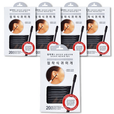 생활미소 저자극 점착식귀이개 20입, 20개입, 5세트