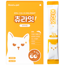 고양이 저염 짜먹는 눈 관절 유리너리 건강 스틱 종합 영양제 츄라잇 10g 14개 국내산 굿포펫, 눈물개선/눈건강