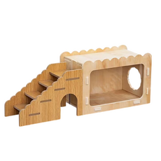 델라무드 햄스터 은신처 계단 디깅박스 오픈형, 2. 화이트 베이지, 1개