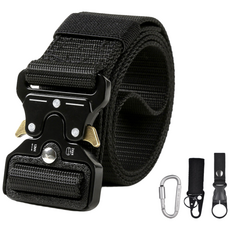 리파니 전술밸트 코브라벨트 서바이벌 택티컬 원터치 밀리터리 군인캠핑 낚시 스포츠 허리띠 남자, 블랙, 1개