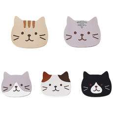 에브리샤인 고양이 코스터 실리콘 내열 컵받침 5종 세트, 1개