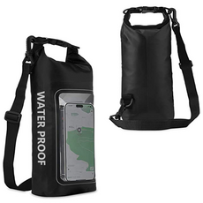 키볼 워터파크 방수가방 물놀이 방수팩 핸드폰 방수케이스 드라이백 2L, 블랙, 1개