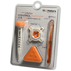 LED골프티 분실방지 티높이조절 컨트롤 카르마 골프티꽂이, 오렌지, 1개