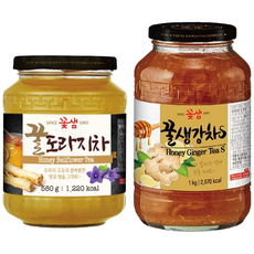 꽃샘 꿀도라지차 580g *꿀생강차S 1kg, 1개입