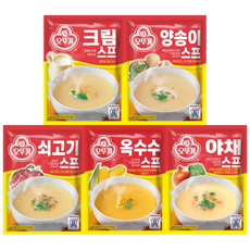 오뚜기 스프(80g) 5종 세트 (10개입) (쇠고기2+양송이2+크림2+옥수수2+야채2), 1세트