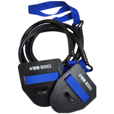 수영에미치다 스트레칭코드 하이엘보 물잡기 지상훈련 용품 스트레치코드, 블루 3단계 (최상급자)